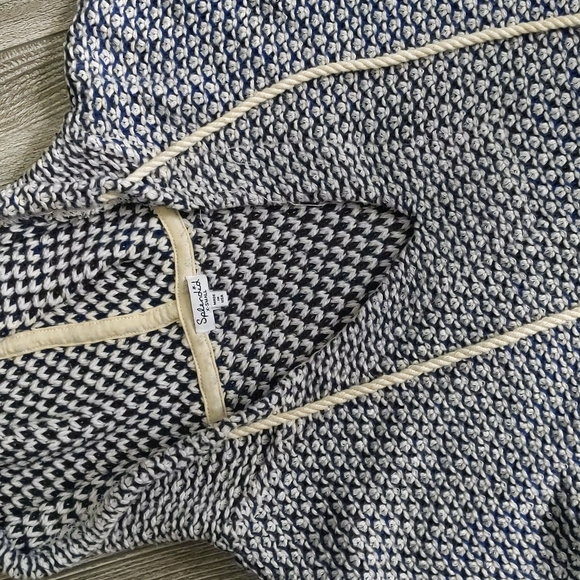 Splendid Cobalt Prairie Loose Knit Hoodie XS - Picture 3 of 9